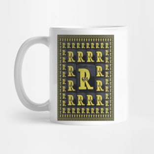 Copy of CAPITAL LETTER R. MAGIC CARPET Repeated Size Reductions Mug